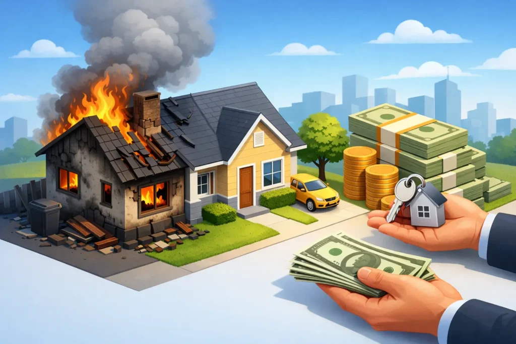 Sell Fire Damaged House for Cash Fast